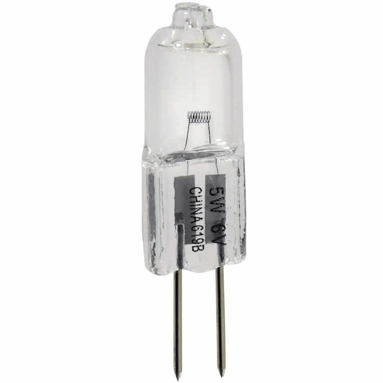 Damar 00619B 5W JC Halogen Bulb G4 Bi-Pin Base 6V