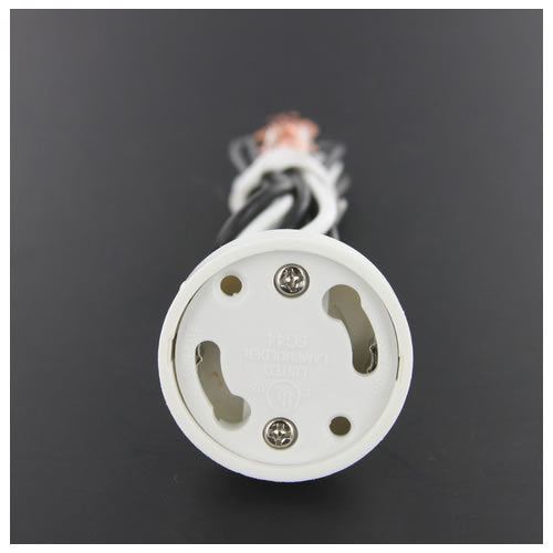 LH0773 GU24 Base CFL lamp holder/socket with 1/8 IPS hickey mounting and 24" leads