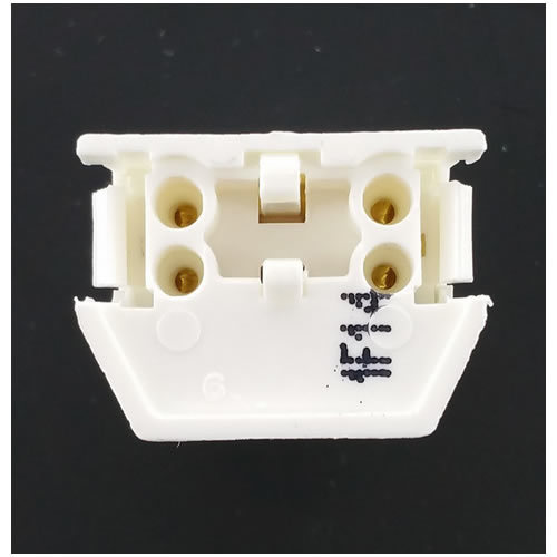 LH0935 Unshunted, rotary locking, T5 miniature bipin lamp holder/socket with push fit mounting