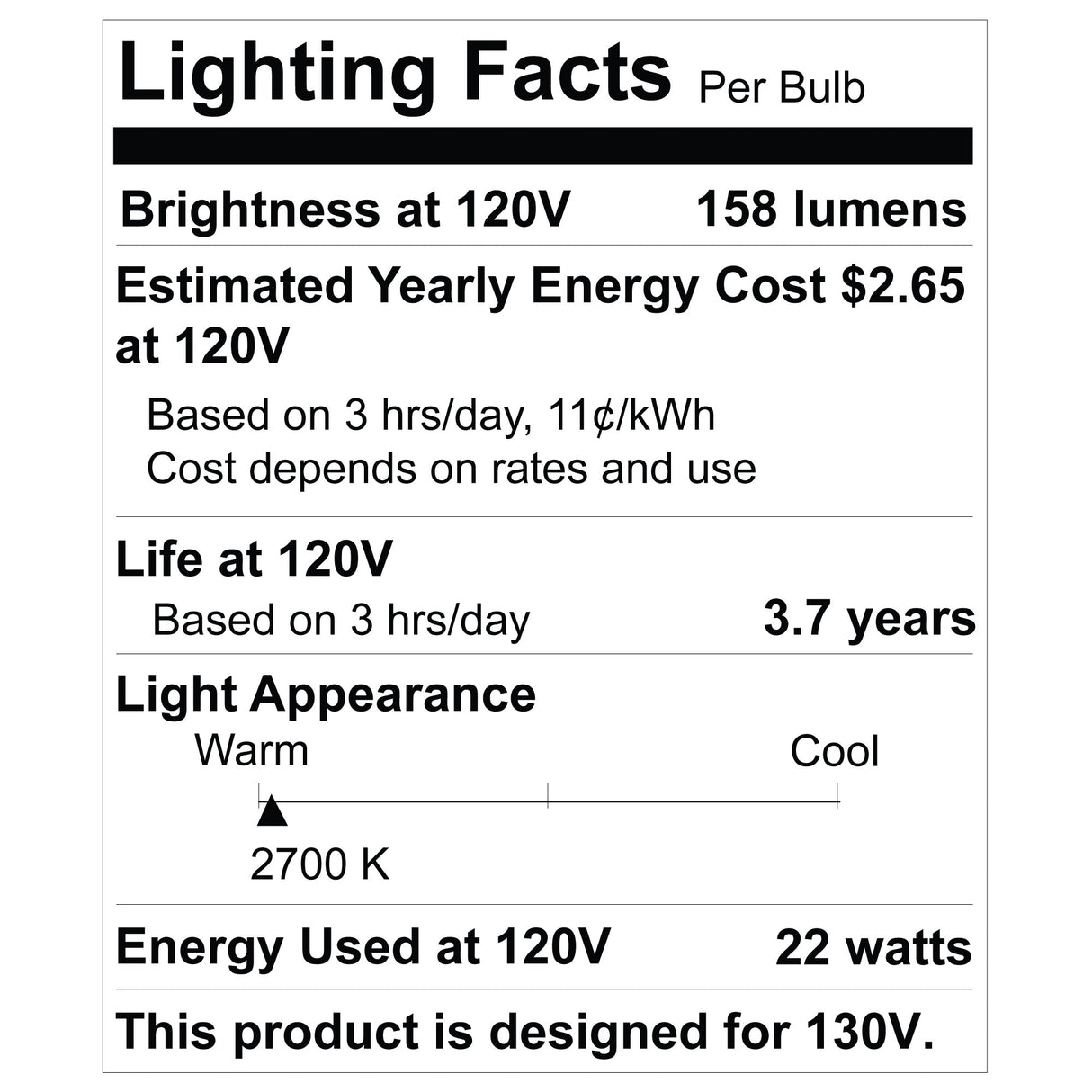 Bulbrite 861944 25W Incandescent A19 Light Bulb 2700K Dimmable E26 110 Lumens 130V 50PK
