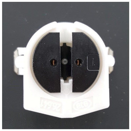 LH1014 T5 miniature bipin, unshunted, rotary locking with rear split pins and spring