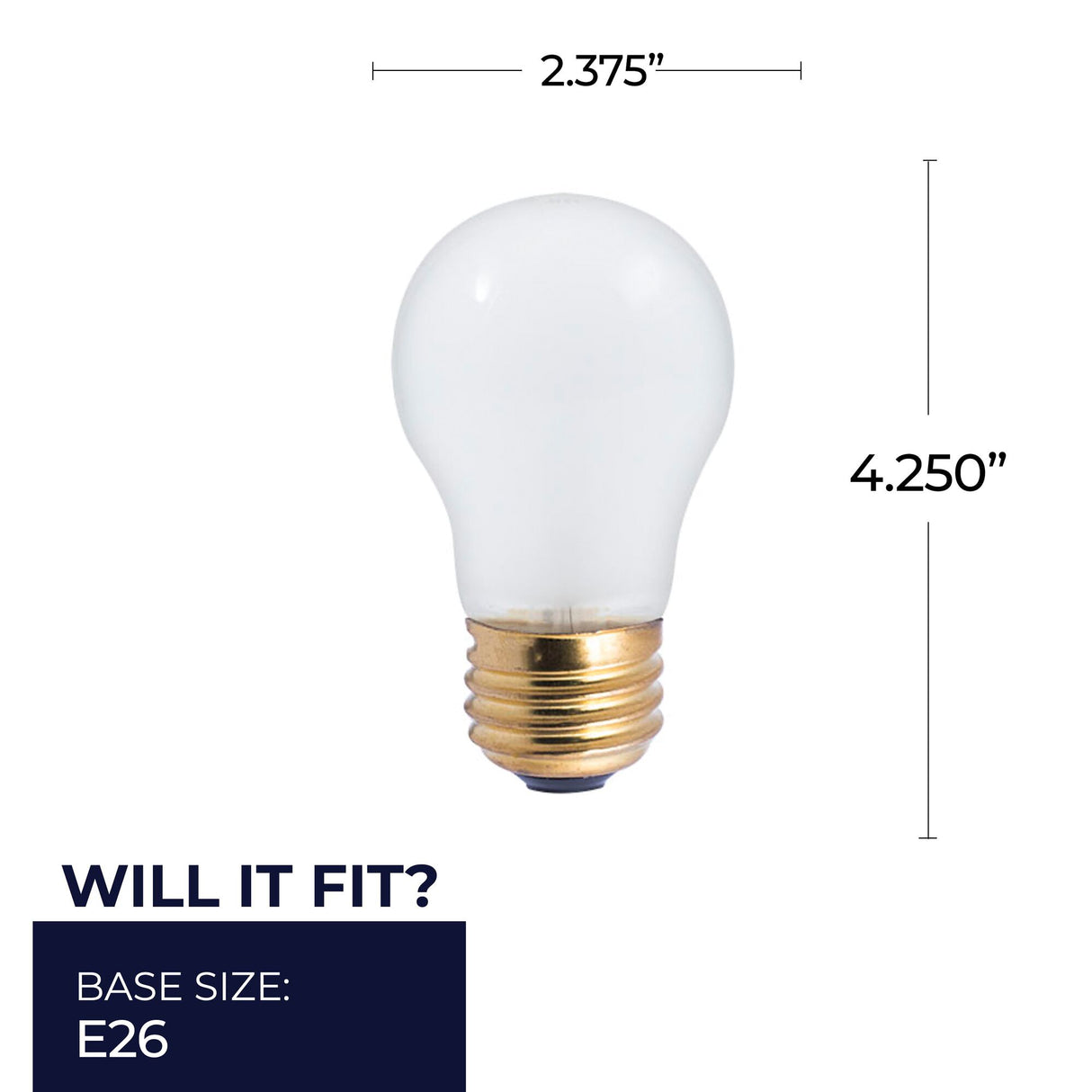 Bulbrite 861946 25W Incandescent A19 Light Bulb 2700K Dimmable E26 240 Lumens 12V 24PK