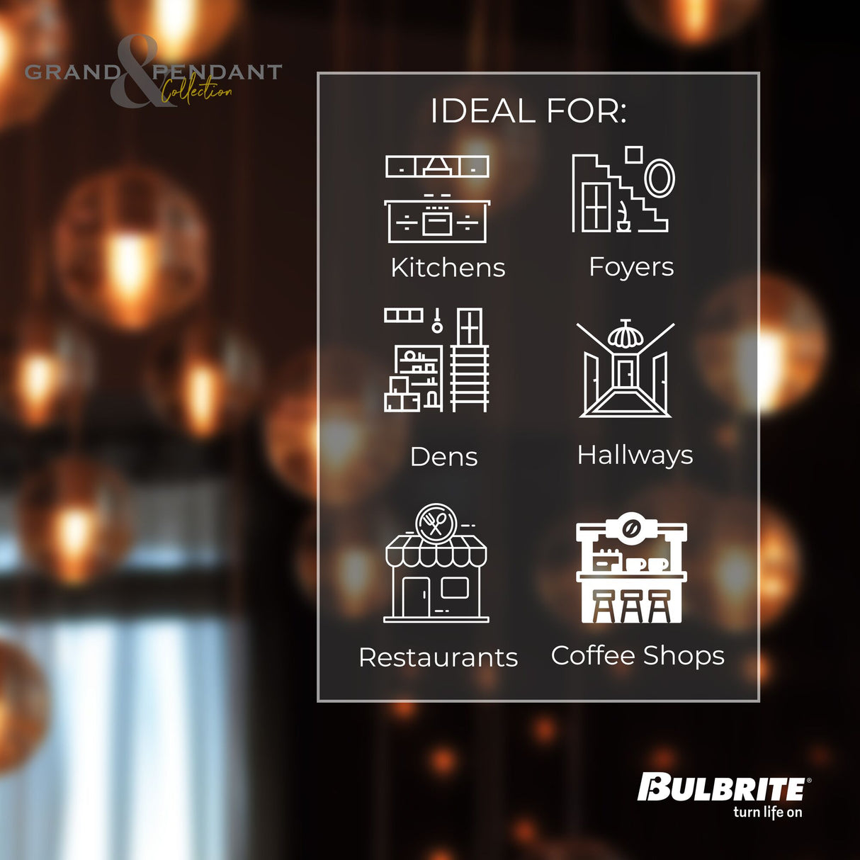 Bulbrite 810177 4W LED JEWEL NATURAL SHAPED GRAND 2200K FILAMENT W/ WHITE MARBLE PENDANT WITH WHITE STRING