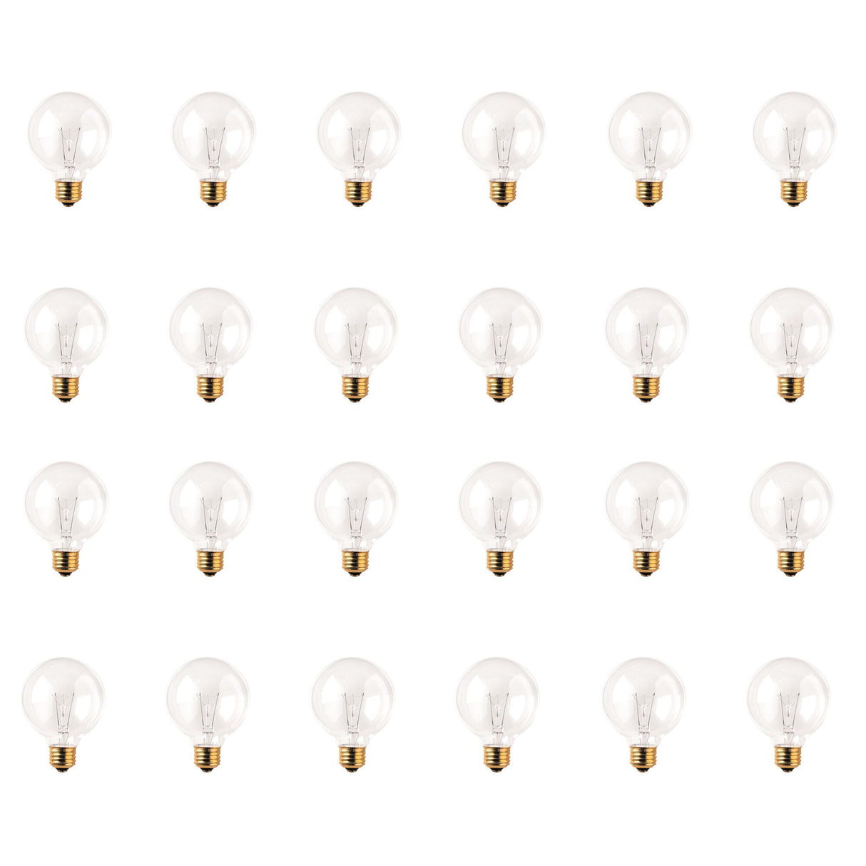 Bulbrite 861047 Bulbrite Incandescent Pack of (24) Dimmable 40 Watt Globe G25 Light Bulbs with Medium (E26) Screw Base, 2700K (Warm White Light)