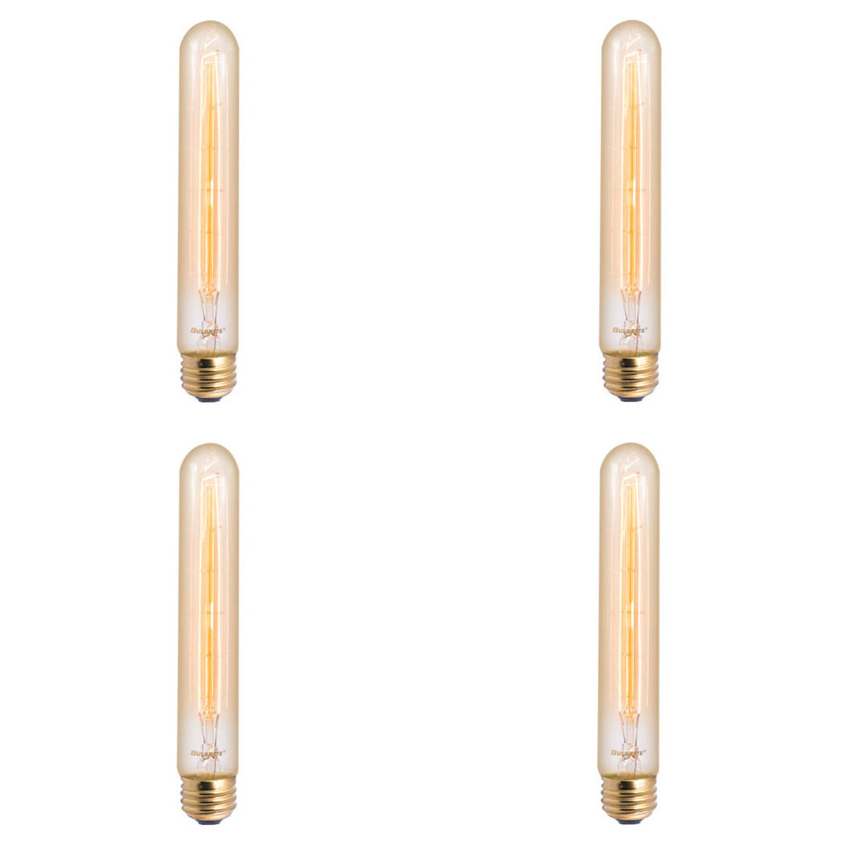 Bulbrite 861048 Bulbrite Pack of (4) 30 Watt Dimmable Antique T9 Nostalgic Hairpin Incandescent Light Bulbs with Medium (E26) Base, 2200K Amber Light