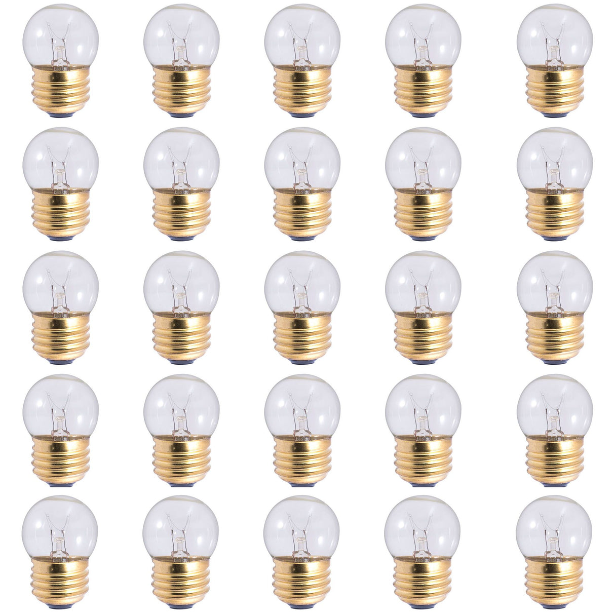 Bulbrite 861120 Bulbrite Pack of (25) 7.5 Watt Dimmable S14 Incandescent Light Bulbs with Medium (E26) Base, Clear