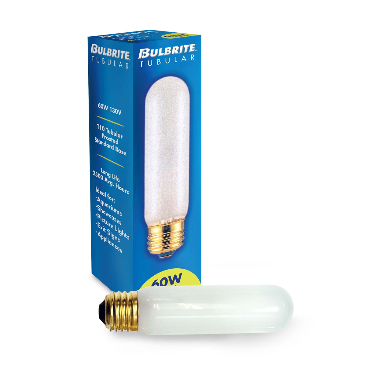 Bulbrite 861212 60W T10 TUBULAR FROST E26 130V-25PK