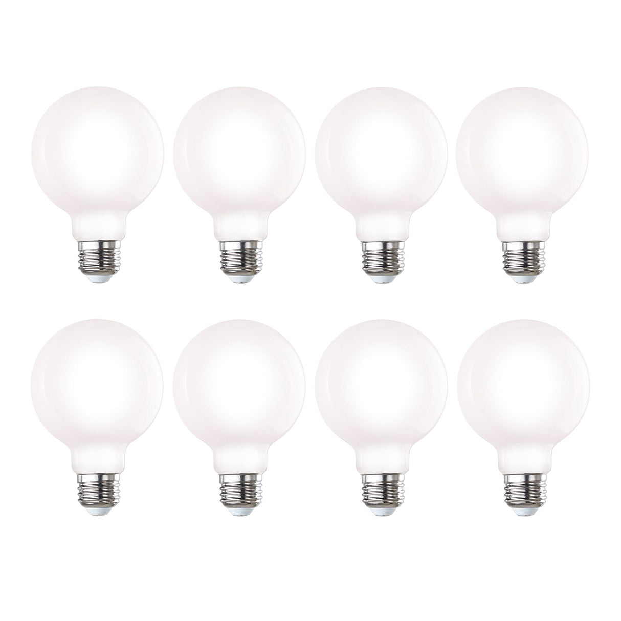 Bulbrite 862990 LED Filament 7.6 Watt Dimmable G25 Light Bulb with Milky Finish and Medium Screw 3000K E26 Base - 3000K (Soft White Light) 800 lumens