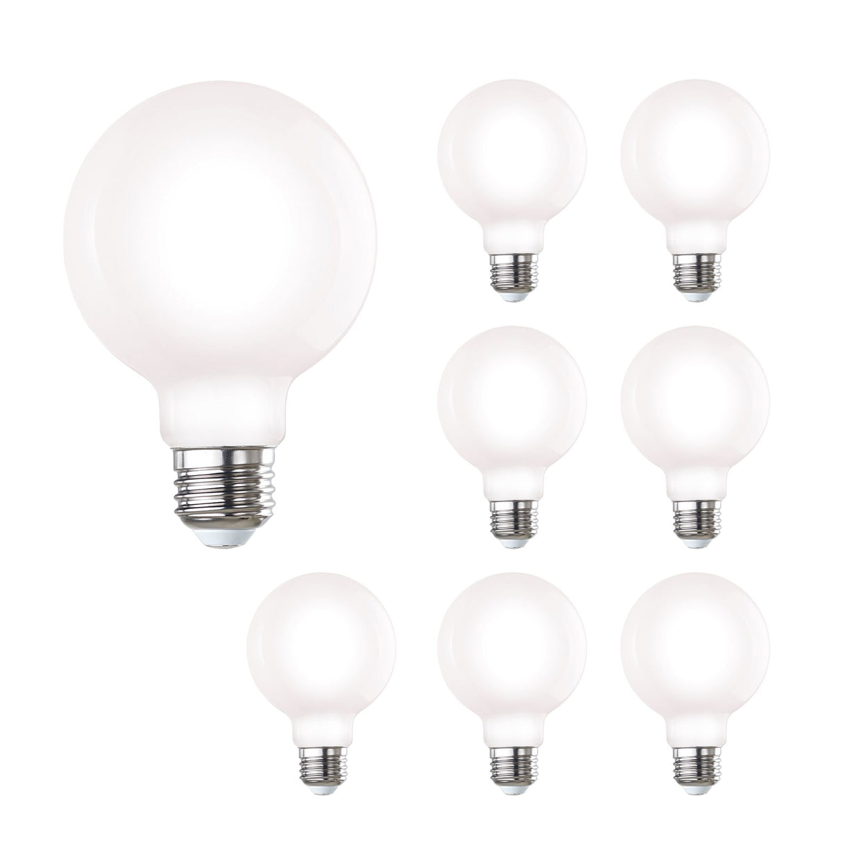 Bulbrite 861632 7W LED G25 4000K FILAMENT MILKY E26 DIM-8PK