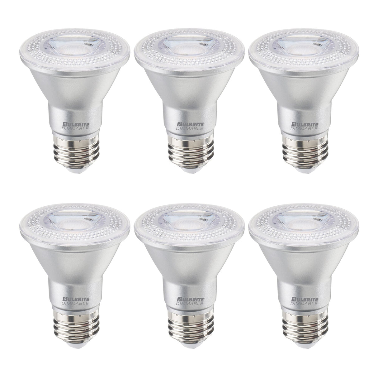 Bulbrite 861759 6.5W LED PAR20 Light Bulb 3000K Dimmable E26 500 Lumens 120V 6PK