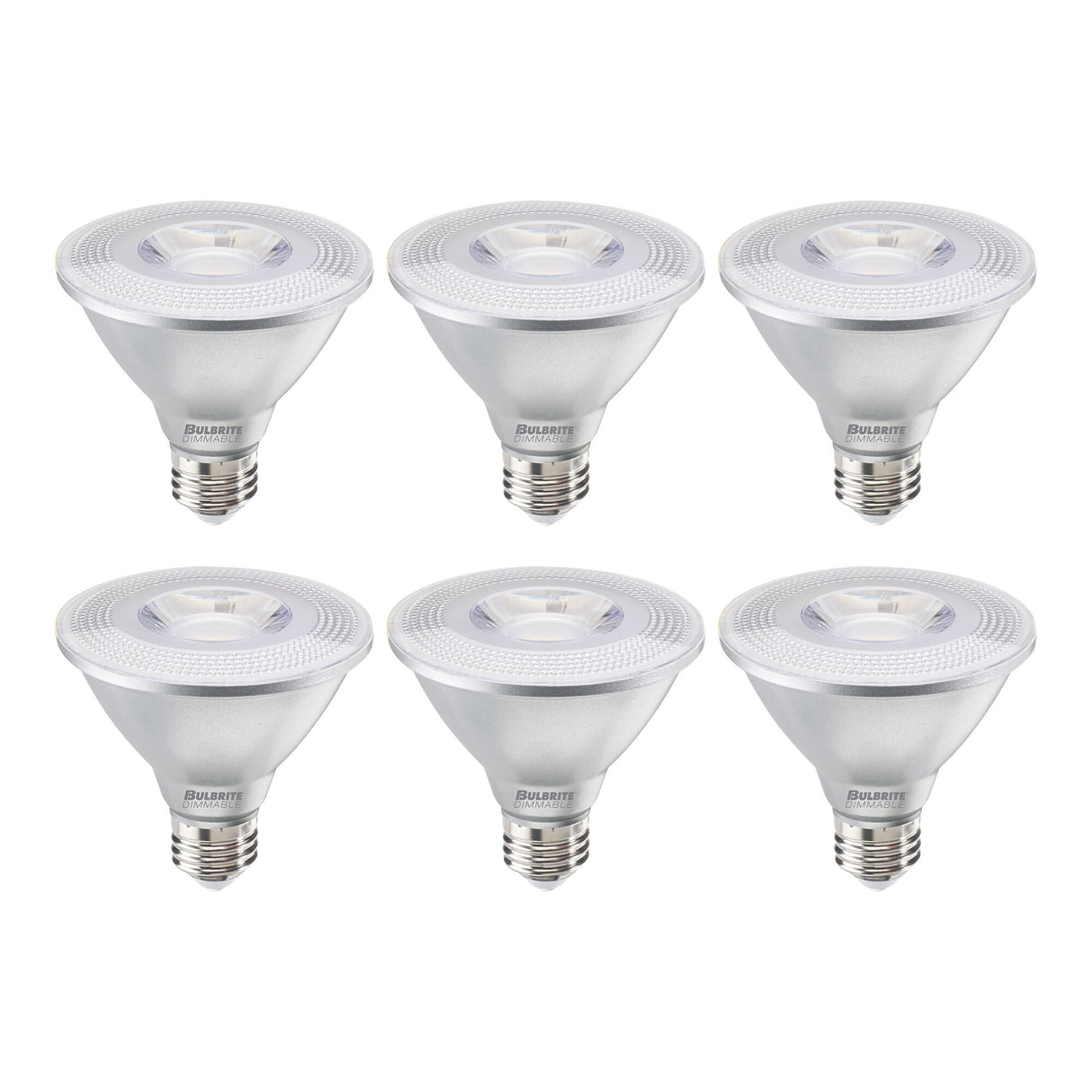 Bulbrite 861768 10W LED PAR30 Light Bulb 2700K Dimmable E26 800 Lumens 120V 6PK