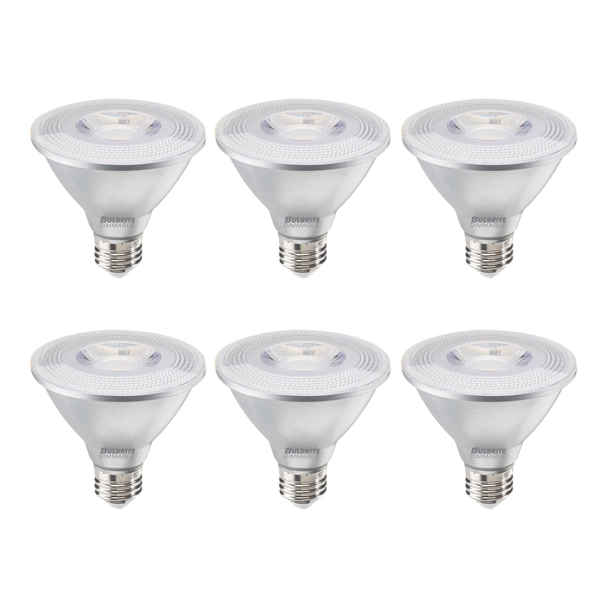 Bulbrite 861772 10W LED PAR30 Light Bulb 3000K Dimmable E26 800 Lumens 120V 6PK