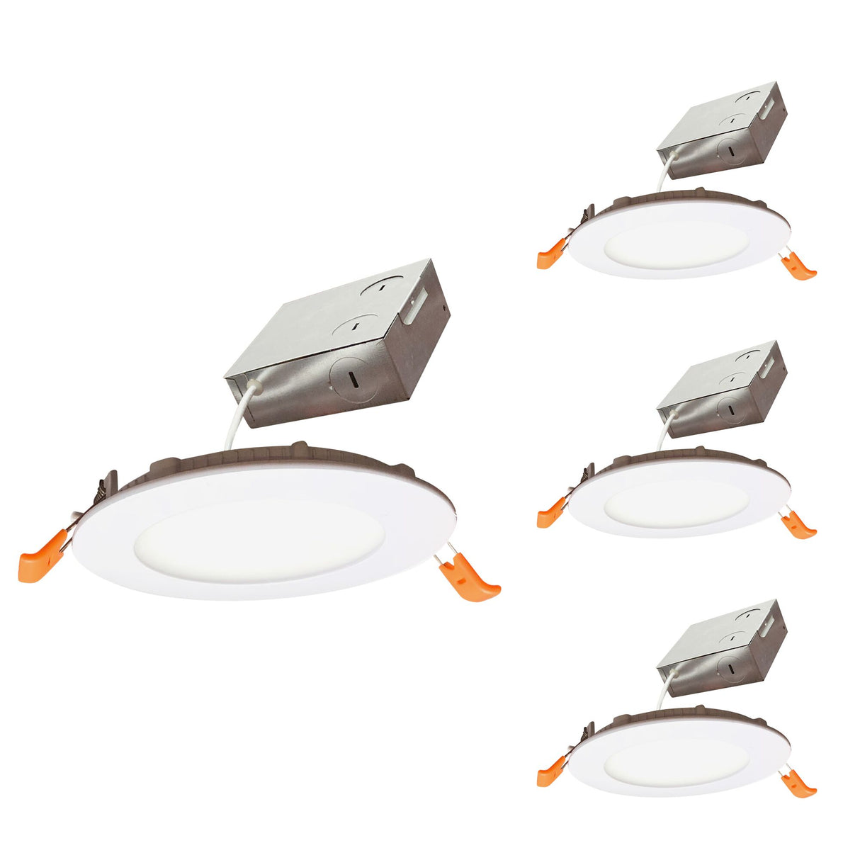 Bulbrite 862658 12W LED 4" Recessed Downlight 3000K Dimmable 1100 Lumens 120V 4PK