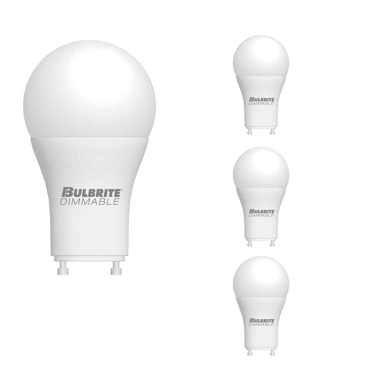 Bulbrite 862977 9W LED A19 60W EQUIV PREMIUM DIMMABLE 2700K GU24 120V 4PK