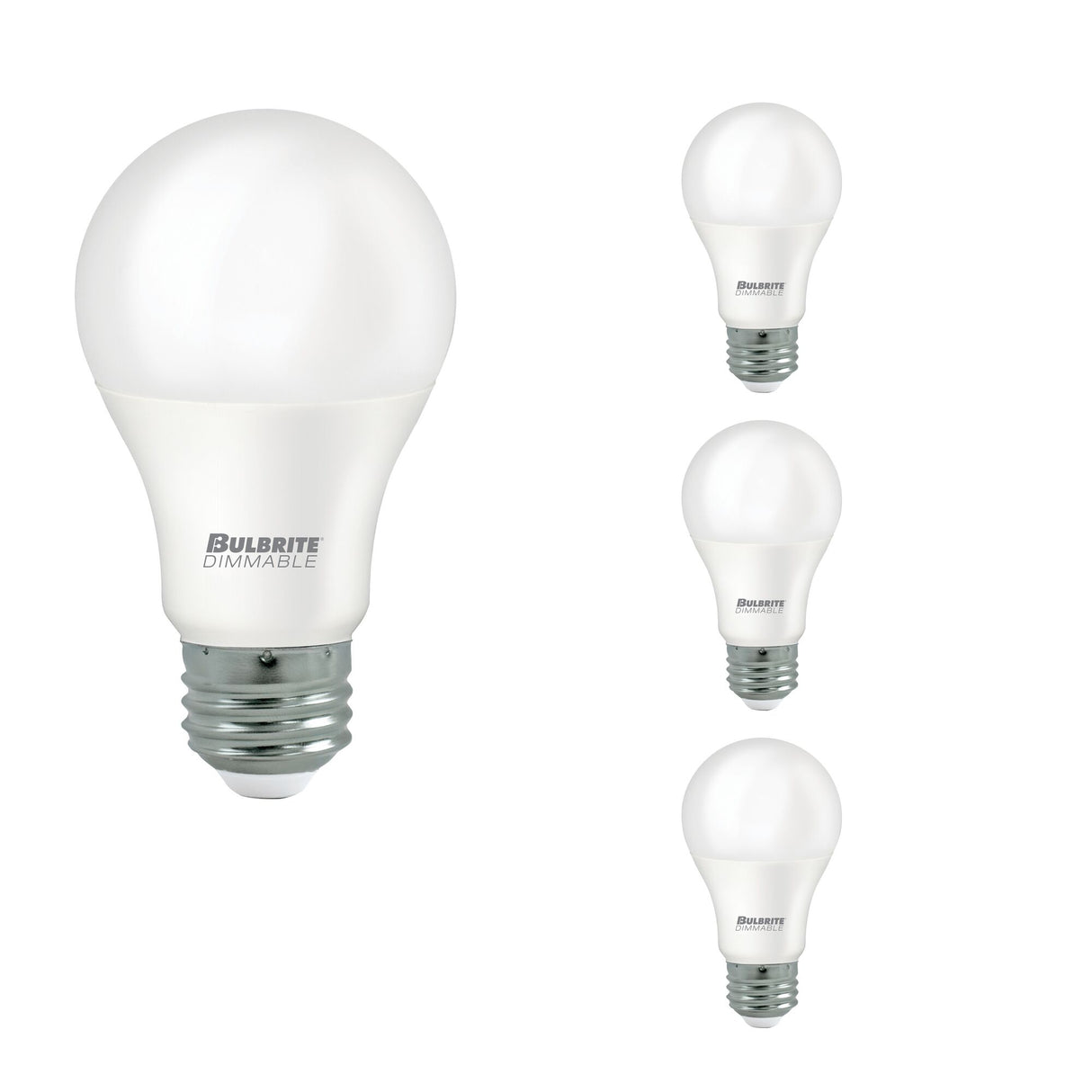 Bulbrite 862729 Bulbrite Pack of (4) 11 Watt Dimmable Frost A19 LED Light Bulbs with Medium (E26) Base, 3000K Soft White Light, 1100 Lumens