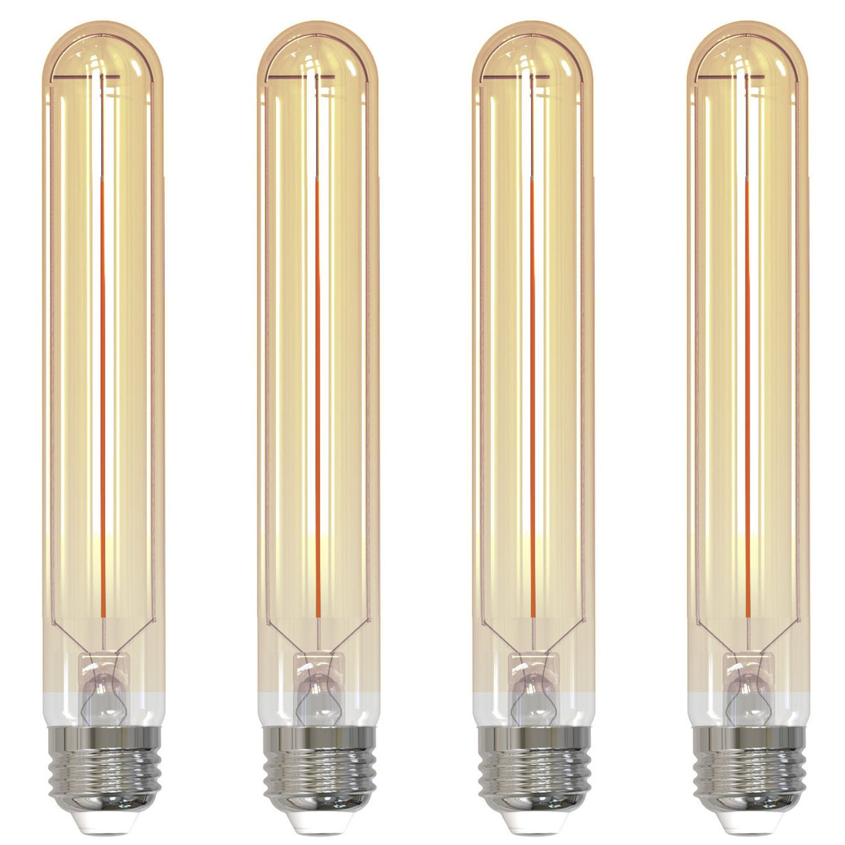 Bulbrite 862770 Bulbrite LED Filament Pack of (4) 5 Watt Dimmable 7.5 Inch T9 Light Bulb with Antique Glass Finish and Medium (E26) Base - 2100K (Amber Light), 250 Lumens