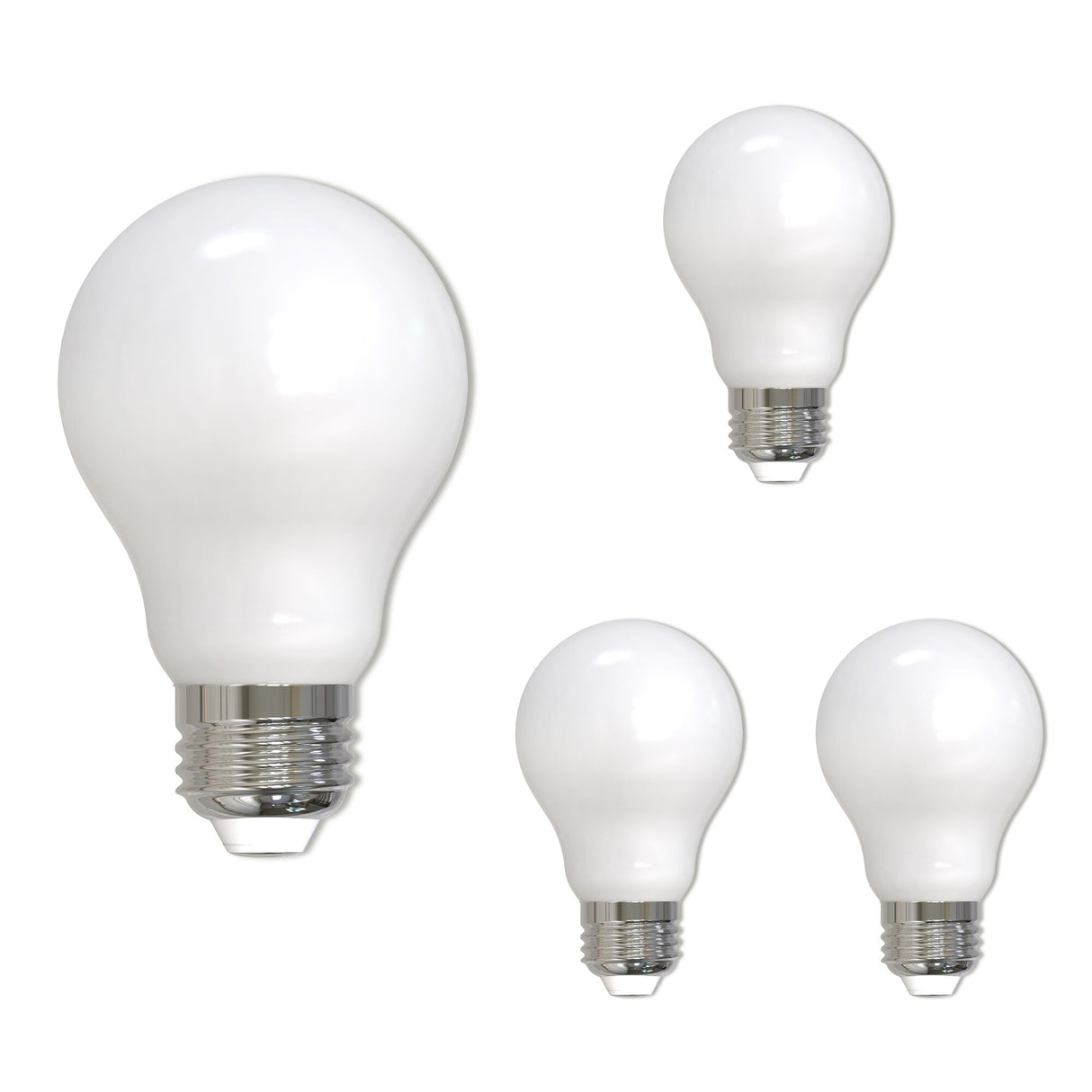 Bulbrite 862831 Bulbrite LED Filament Pack of (4) 14 Watt Dimmable A19 Light Bulb with Milky Glass Finish and Medium (E26) Base - 2700K (Warm White Light), 1500 Lumens