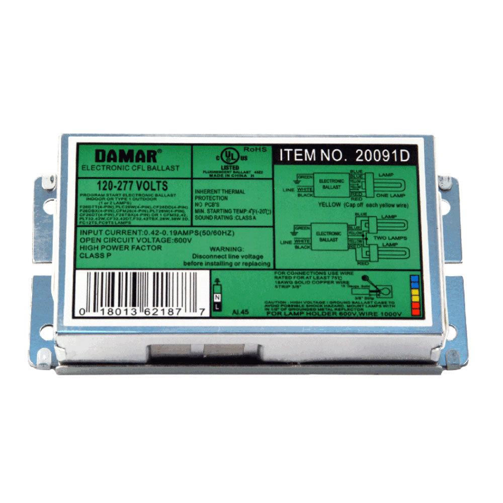 Damar 20091D EL226CF-120/277HF CFL Fluorescent Ballast 120-277V