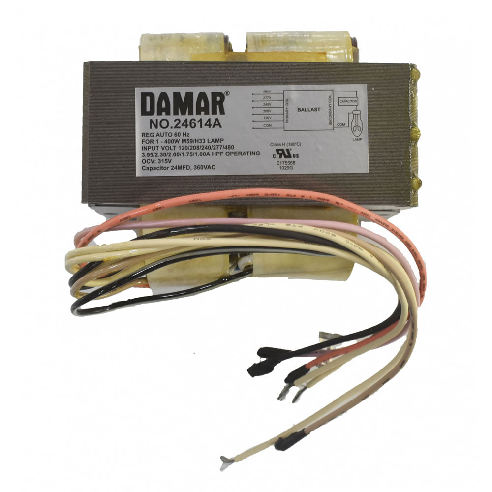 Damar 24614A 400WMH/MV 5-TAP Metal Halide Ballast Kit 120/208/240/277/480V
