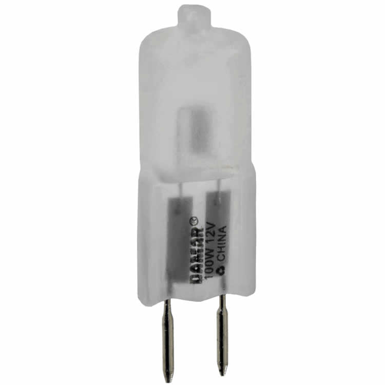 Damar 25717A 100W JC Halogen Bulb Frost Finish GY6.35 Bi-Pin Base 12V