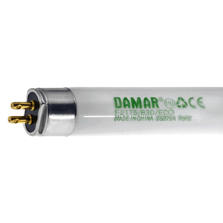 Damar 26379A F21T5/830/ECO 21W T5 Fluorescent Tube 3000K G5 Bi-Pin Base