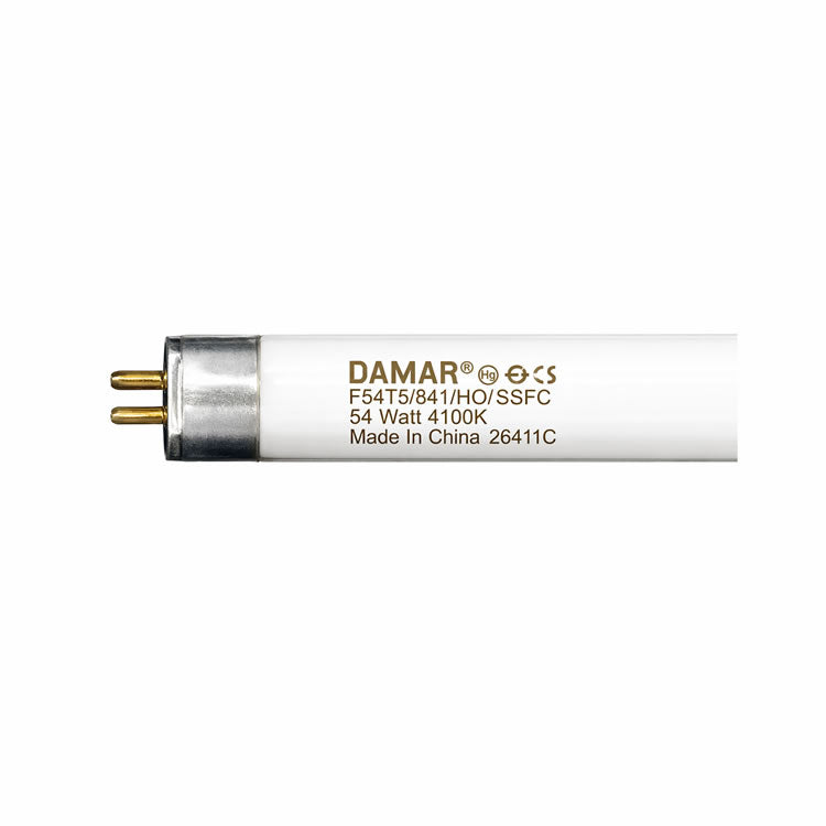 Damar 26411C F54T5/841/HO/SSFC 54W T5 Fluorescent Tube 4100K Safe-Shield Coated G5 Bi-Pin Base