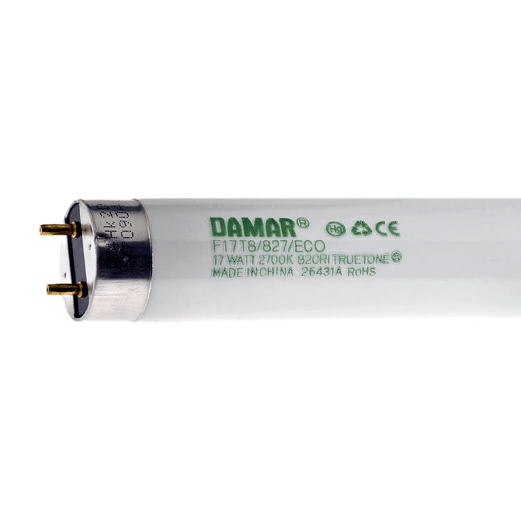 Damar 26431A F17T8/827/ECO 17W T8 Fluorescent Tube 2700K G13 Bi-Pin Base