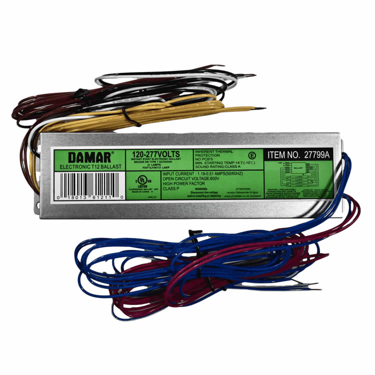 Damar 27799A EL440-120/277HF 4 Lamp F34T12/F40T12 Fluorescent Ballast 120-277V