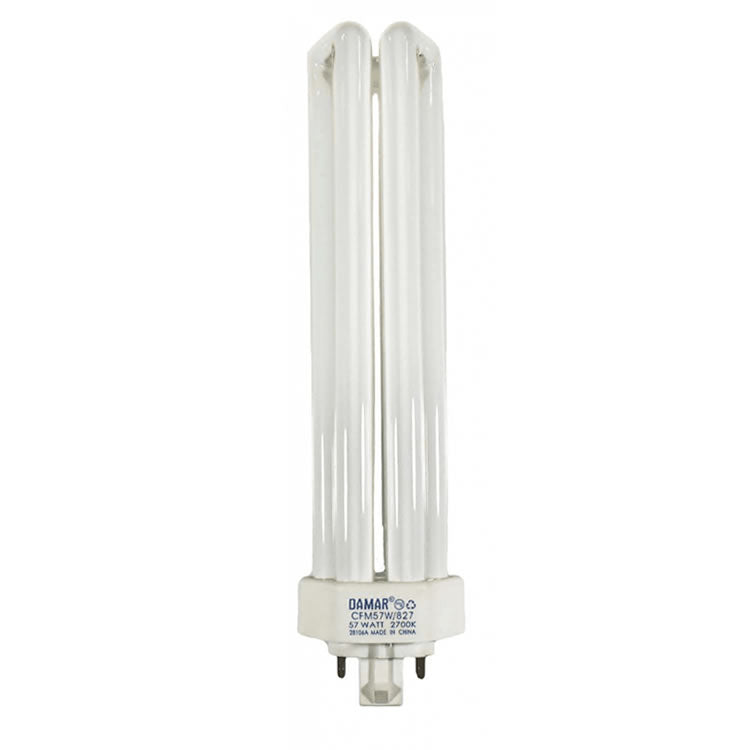 Damar 28106A CFM57W/GX24Q-5/827/ECO 57W CFL Triple Twin Tube 2700K GX24q-5 4-pin Base