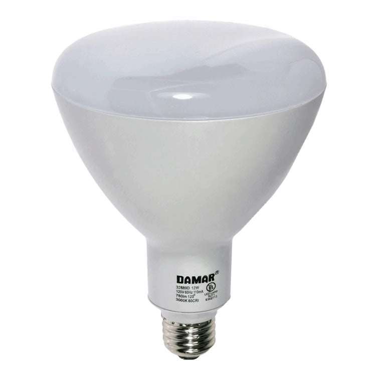 Damar 32889D LED12BR40/3K/D 12W BR40 LED Flood 3000K Dimmable E26 120V