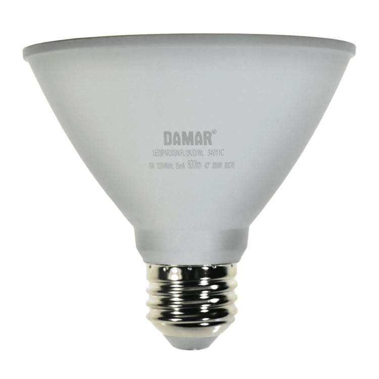 Damar 34012D LED8PAR30SN/FL/5K/D/WL 8W PAR30 Short Neck LED Flood 40° 5000K Dimmable Wet Location Rated E26 120V