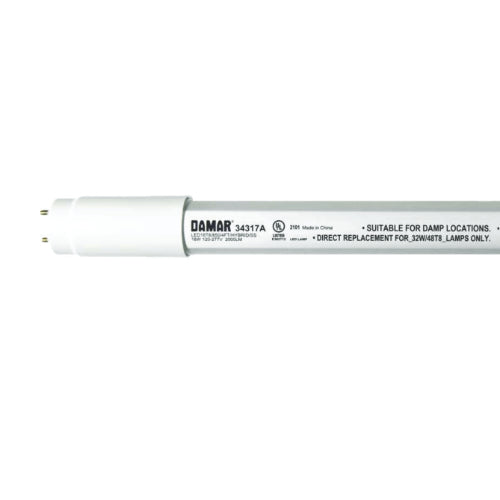 Damar 34317A LED18T8/850/4FT/HYBRID/SS 18 Watt 4ft T8 LED Tube 5000K Type A+B Hybrid 120-277V