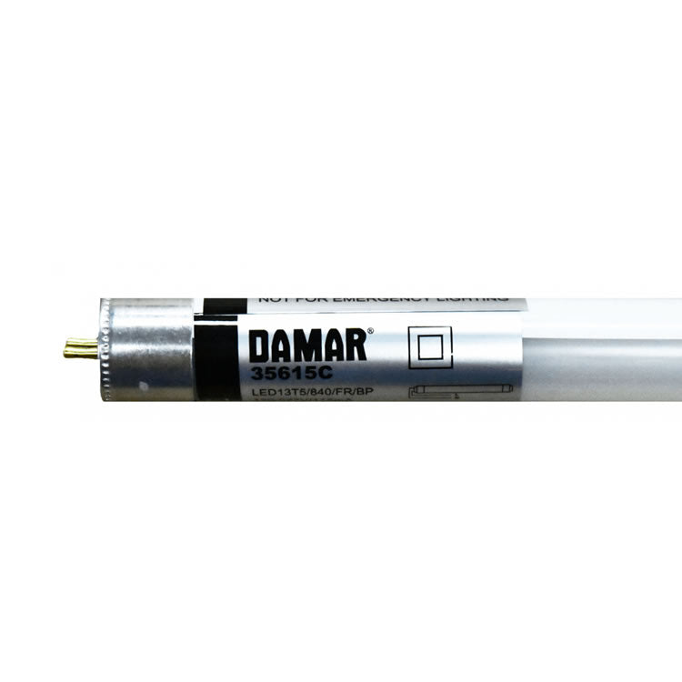 Damar 35615C LED13T5/840/FR/BP 13W 4ft T5 LED Tube 4000K Frosted Type B Ballast Bypass Safety Shield Sleeve G5 120-277V