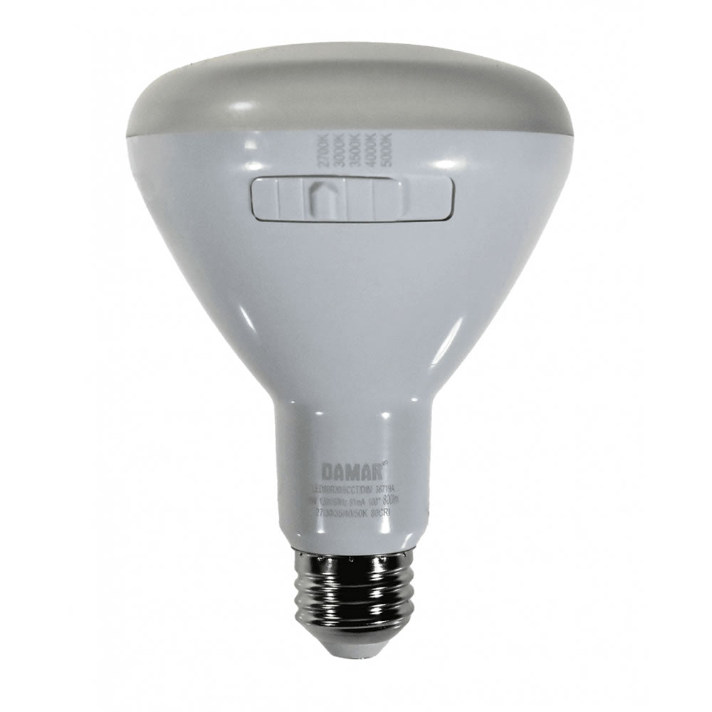 Damar 36719A LED8BR30/5CCT/DIM 8W BR30 LED Flood 27K/30K/35K/40K/50K Dimmable E26 120V