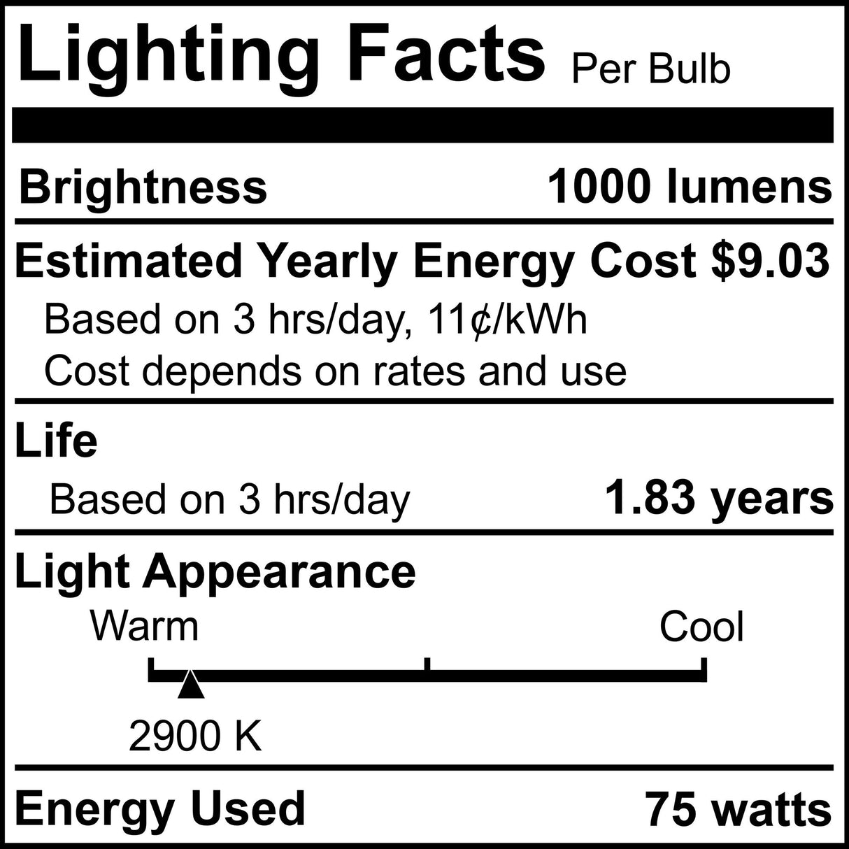 Bulbrite 861991 75W Halogen JDD Light Bulb 2900K Dimmable E26 1000 Lumens 120V 5PK