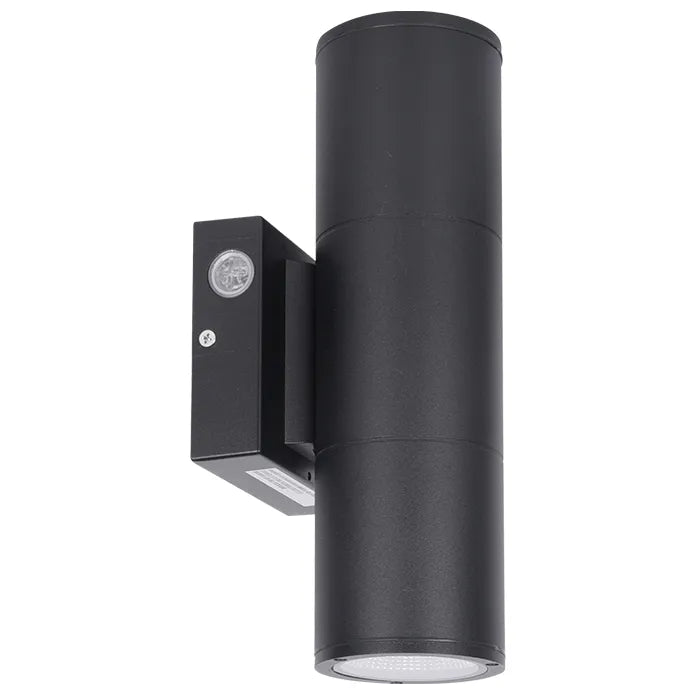 NaturaLED 7644 FX4DWS20SW/20/8CCT3/BK/347-PH 20W LED 3-Way Up/Down Wall Sconce with Photocell 3000K/4000K/5000K Black Finish 120-347V