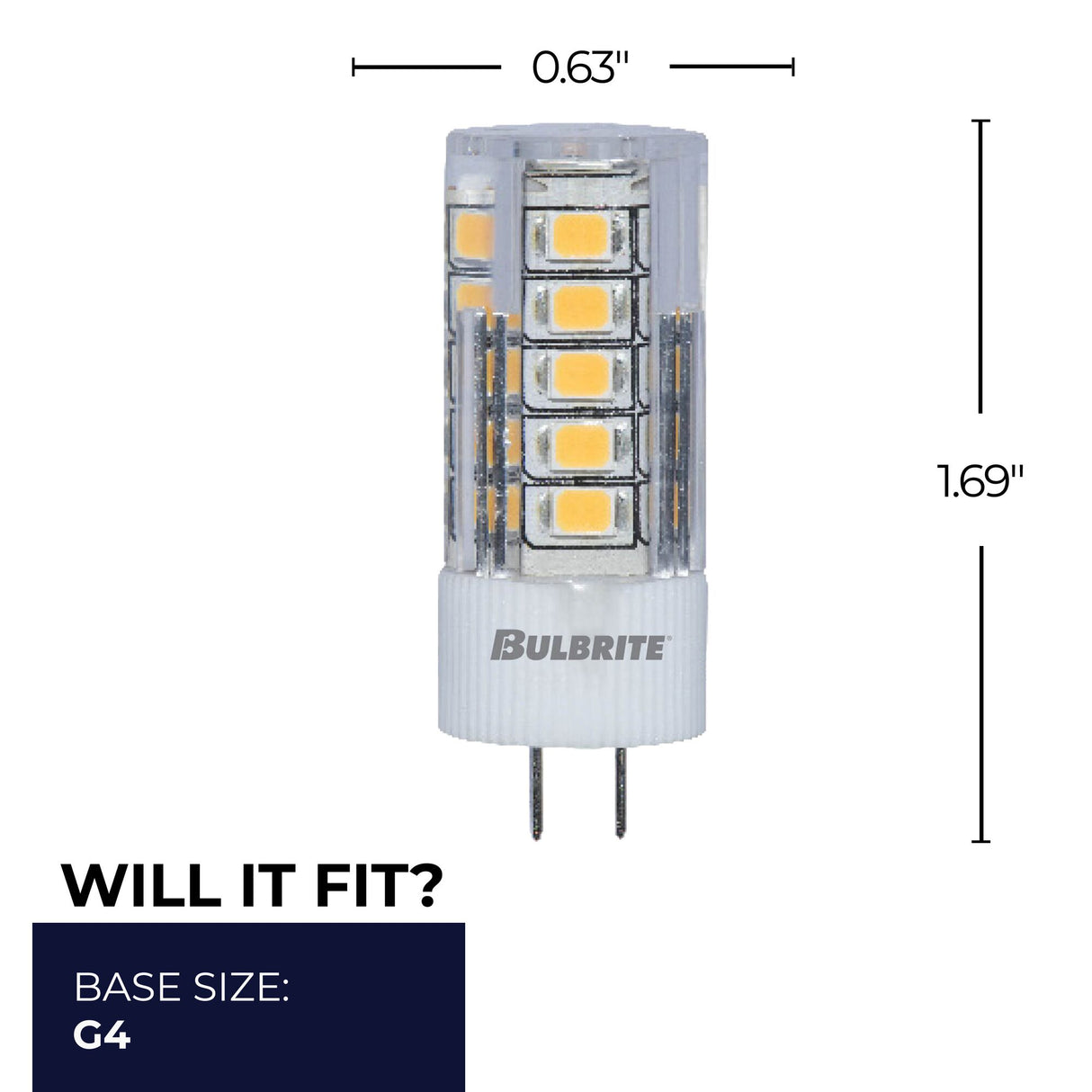 Bulbrite 861522 3W LED G4 CLEAR 2700K 12V-3PK