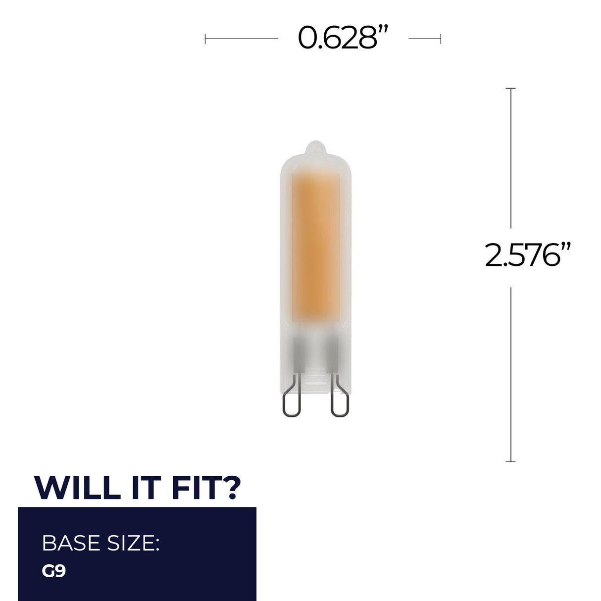 Bulbrite 862045 Bulbrite LED Filament Pack of (4) 4.5 Watt Dimmable T5 Light Bulb with Frost Glass Finish and (G9) Base - 2700K (Warm White Light), 450 Lumens