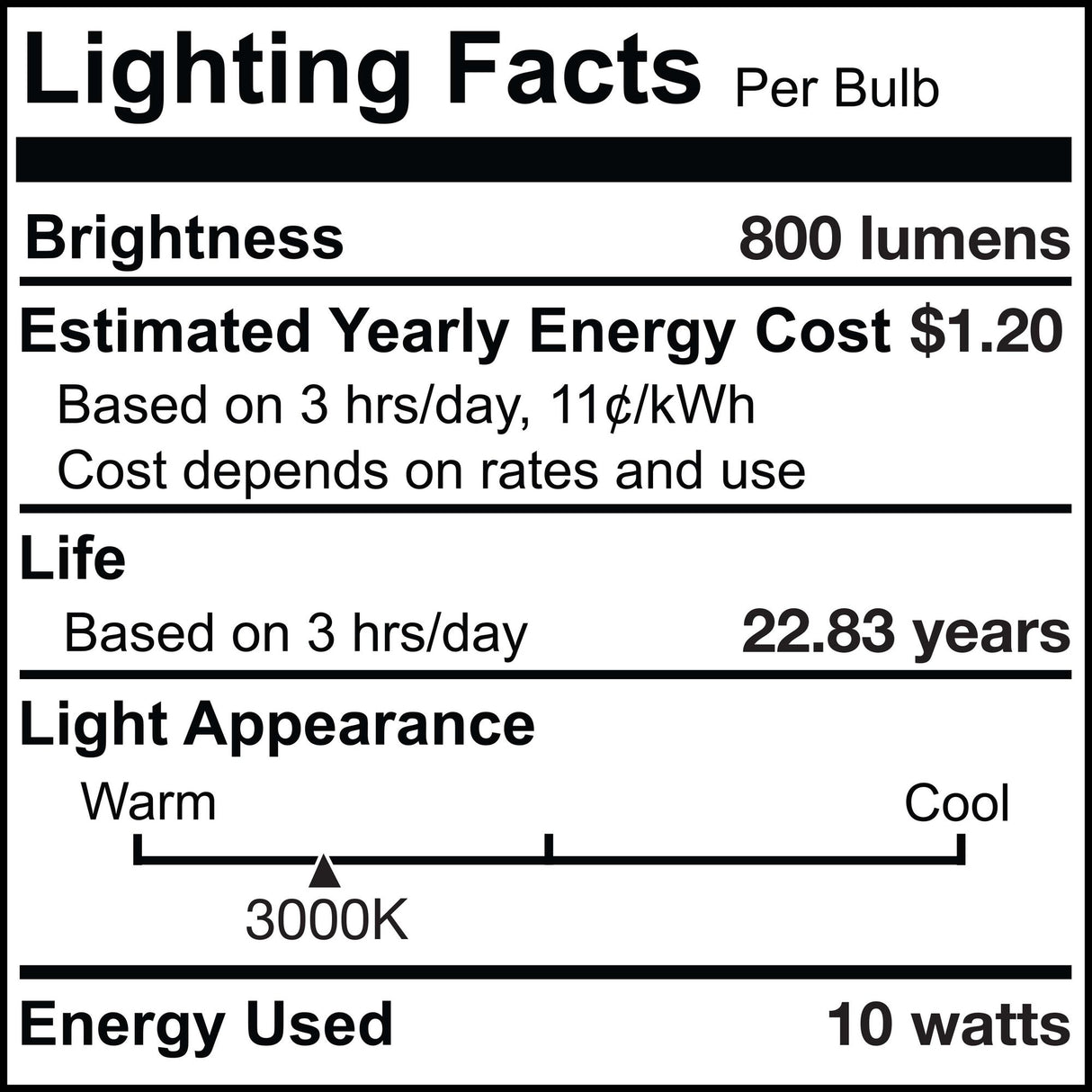 Bulbrite 861784 10W LED PAR30 Light Bulb 3000K Dimmable E26 800 Lumens 120V 6PK