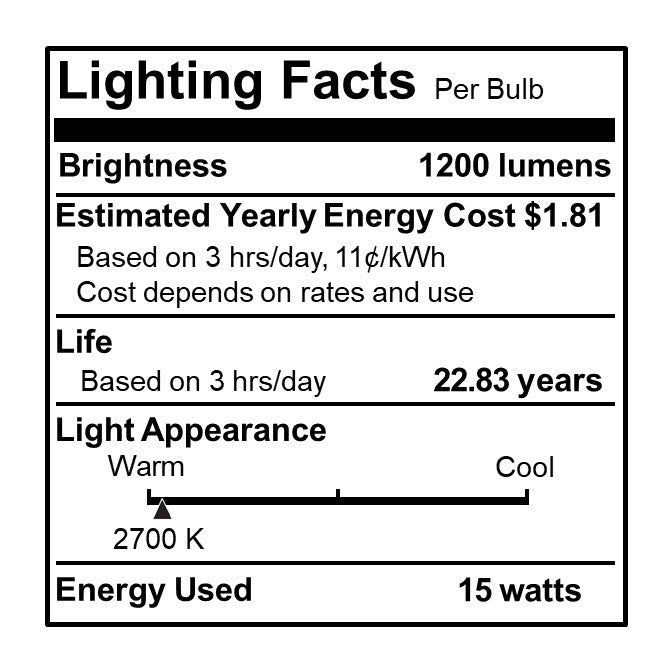 Bulbrite 861792 15W LED PAR38 Light Bulb 2700K Dimmable E26 1200 Lumens 120V 2PK