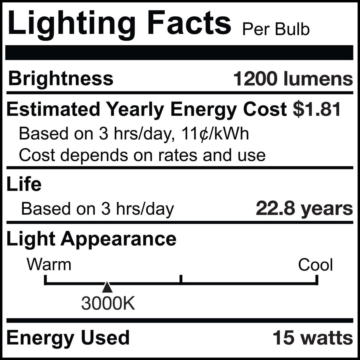 Bulbrite 861796 15W LED PAR38 Light Bulb 3000K Dimmable E26 1200 Lumens 120V 2PK