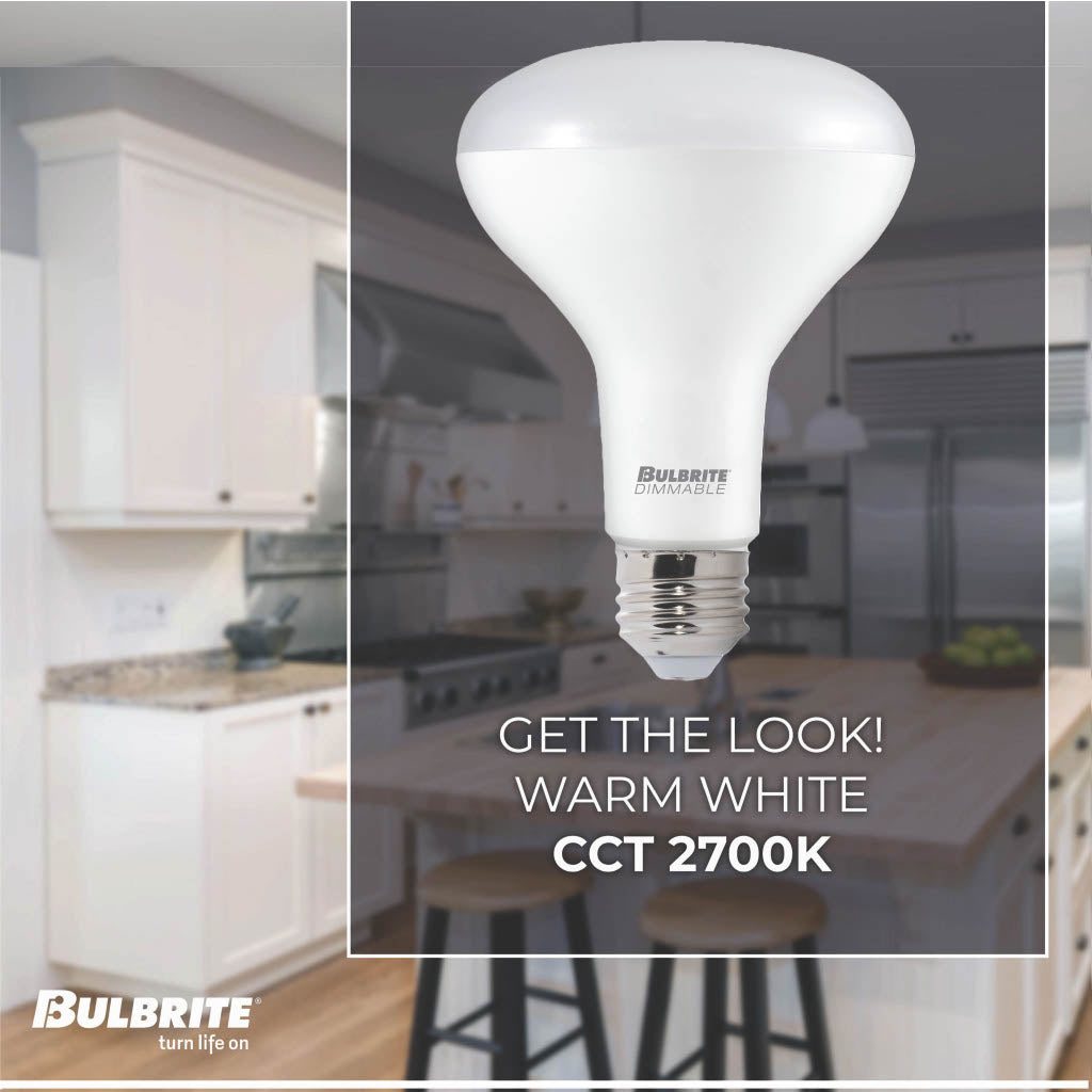 Bulbrite 862958 Bulbrite LED Filament 8 Watt Dimmable BR30 Light Bulb with Frost Glass Finish and Medium (E26) Base - 2700K (Warm White Light), 650 Lumens-24PK