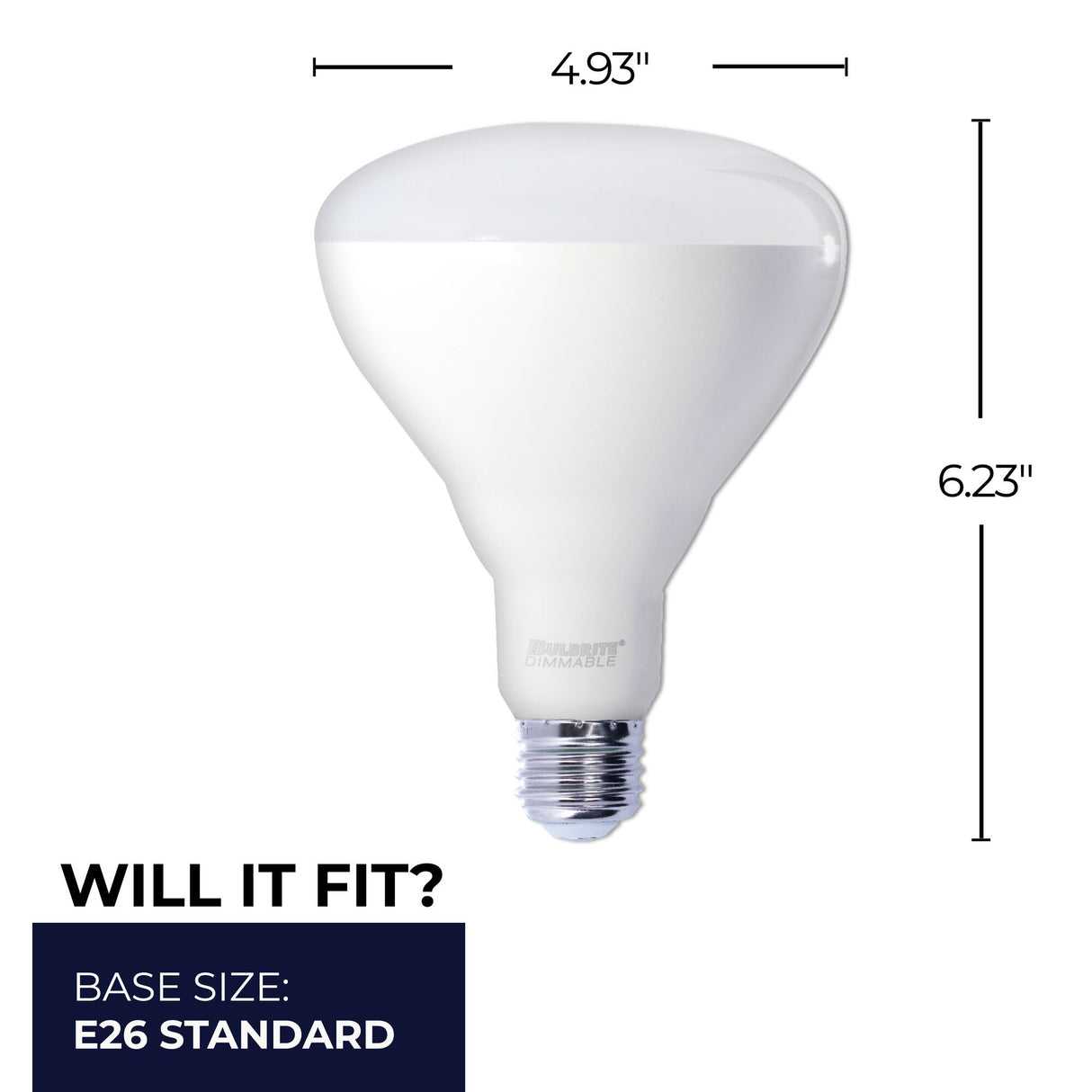 Bulbrite 862964 Bulbrite LED Filament 15 Watt Dimmable BR40 Light Bulb with Frost Glass Finish and Medium (E26) Base - 3000K (Soft White Light), 1400 Lumens-4PK