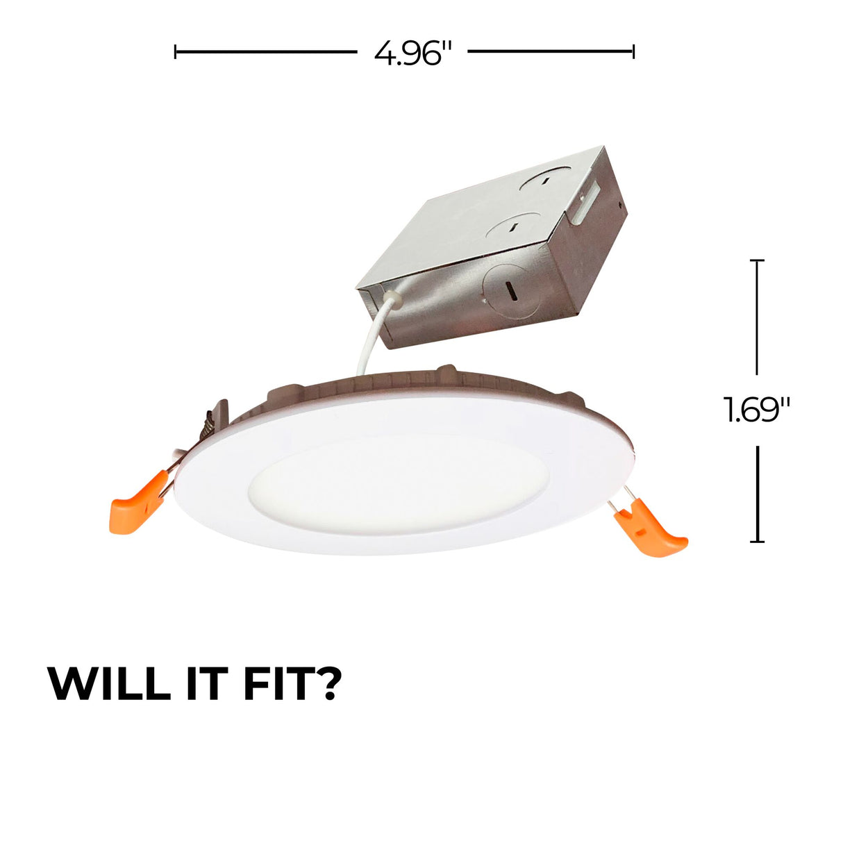Bulbrite 862657 12W LED 4" Recessed Downlight 2700K Dimmable 1100 Lumens 120V 4PK