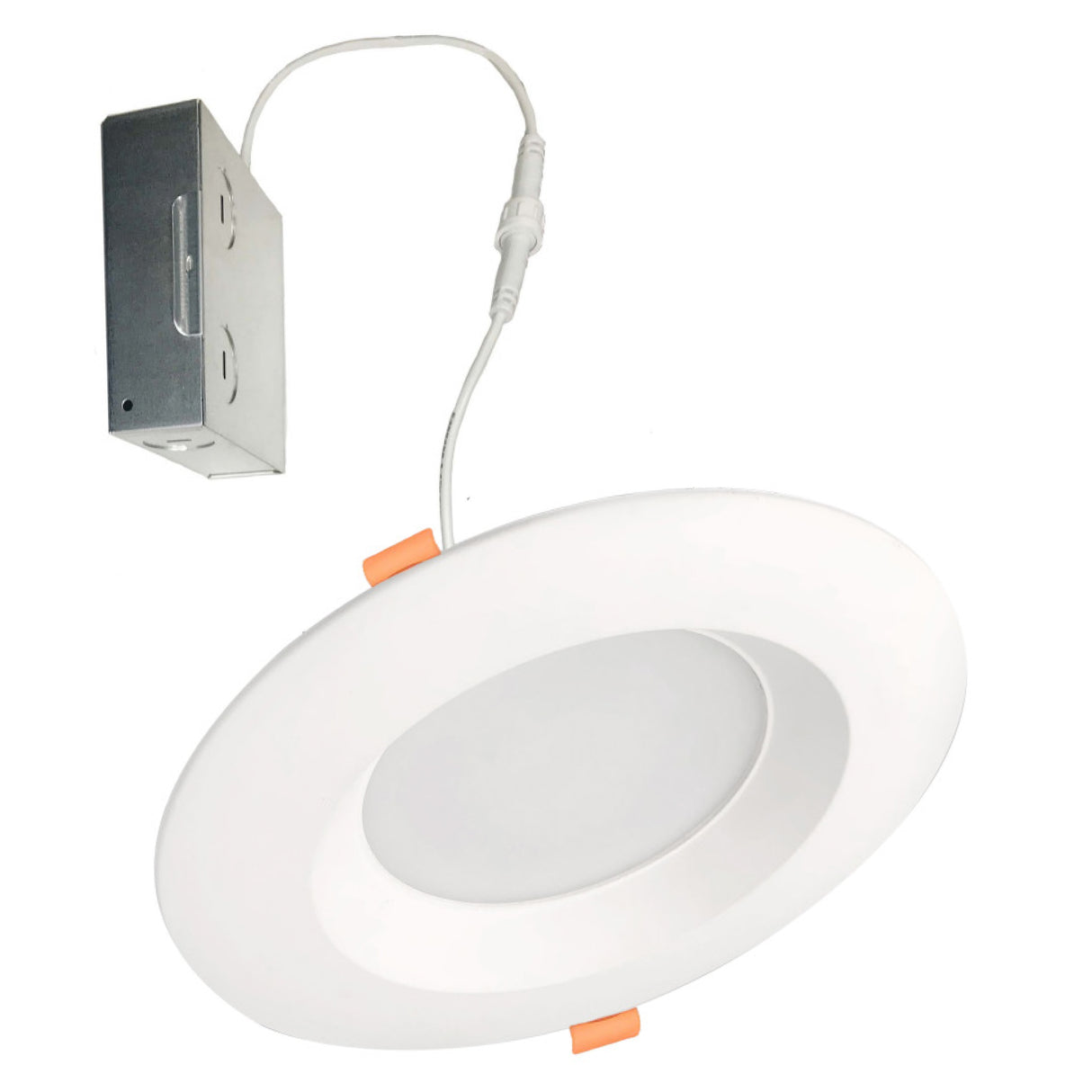 Bulbrite 773301 LED 4" Round Recessed Downlight Fixture with Metal Jbox, 75W Equivalent, 5 CCT - 27/30/35/40/50K