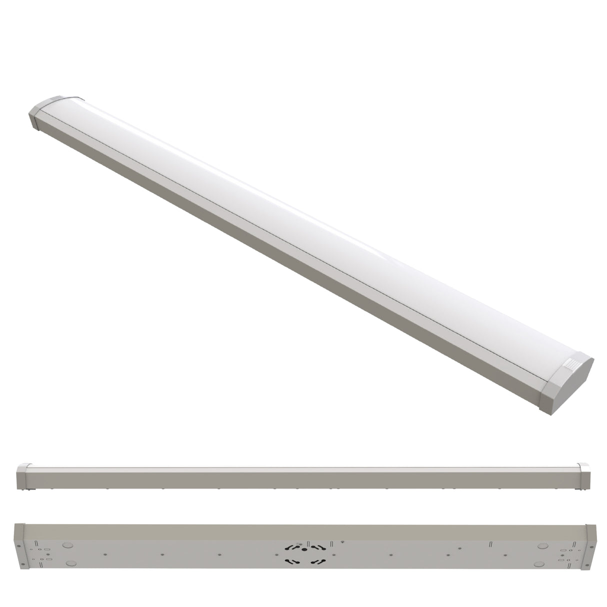 Bulbrite 773502 4 ft. 3000K LED Dimmable Wraparound Light (120-277v), 5300 Lumens, White Finish