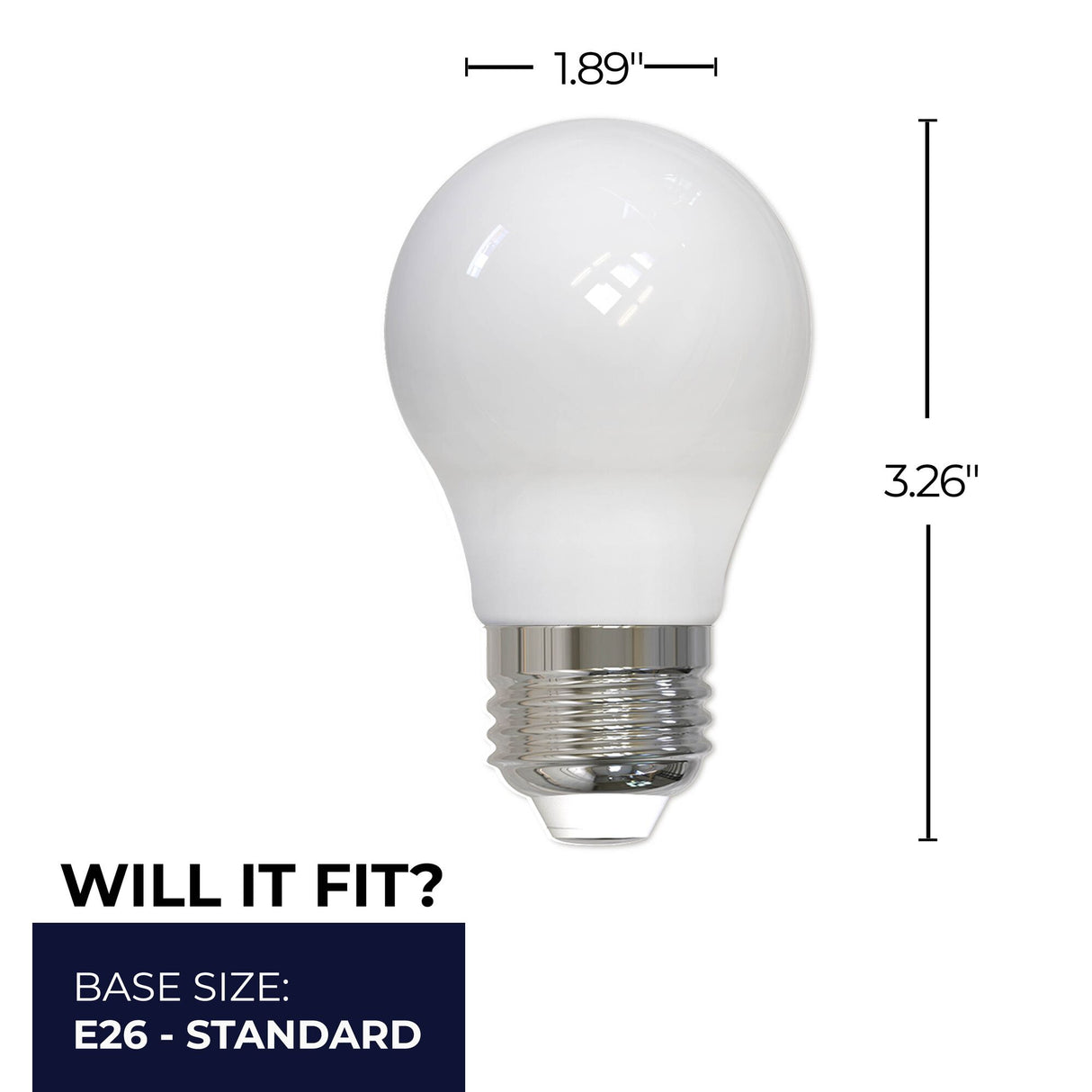 Bulbrite 861636 Bulbrite LED Filament Pack of (4) 7 Watt Dimmable A15 Light Bulb with Milky Glass Finish and Medium (E26) Base - 3000K (Soft White Light), 700 Lumens