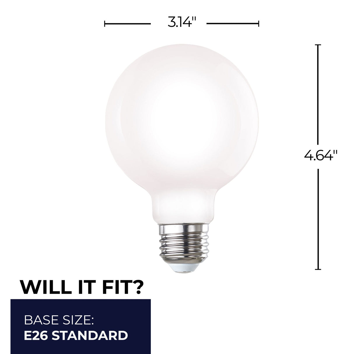 Bulbrite 861632 7W LED G25 4000K FILAMENT MILKY E26 DIM-8PK