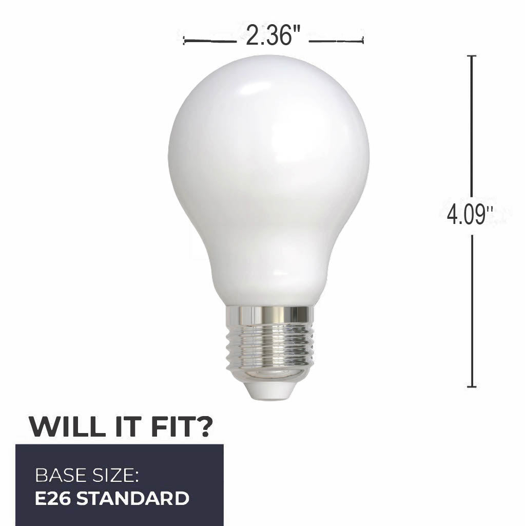 Bulbrite 862988 4.5/7/11W (40/60/75W Equiv.) Warm White (2700K) A19 E26 Base 3-Way LED Light Bulb-2PK