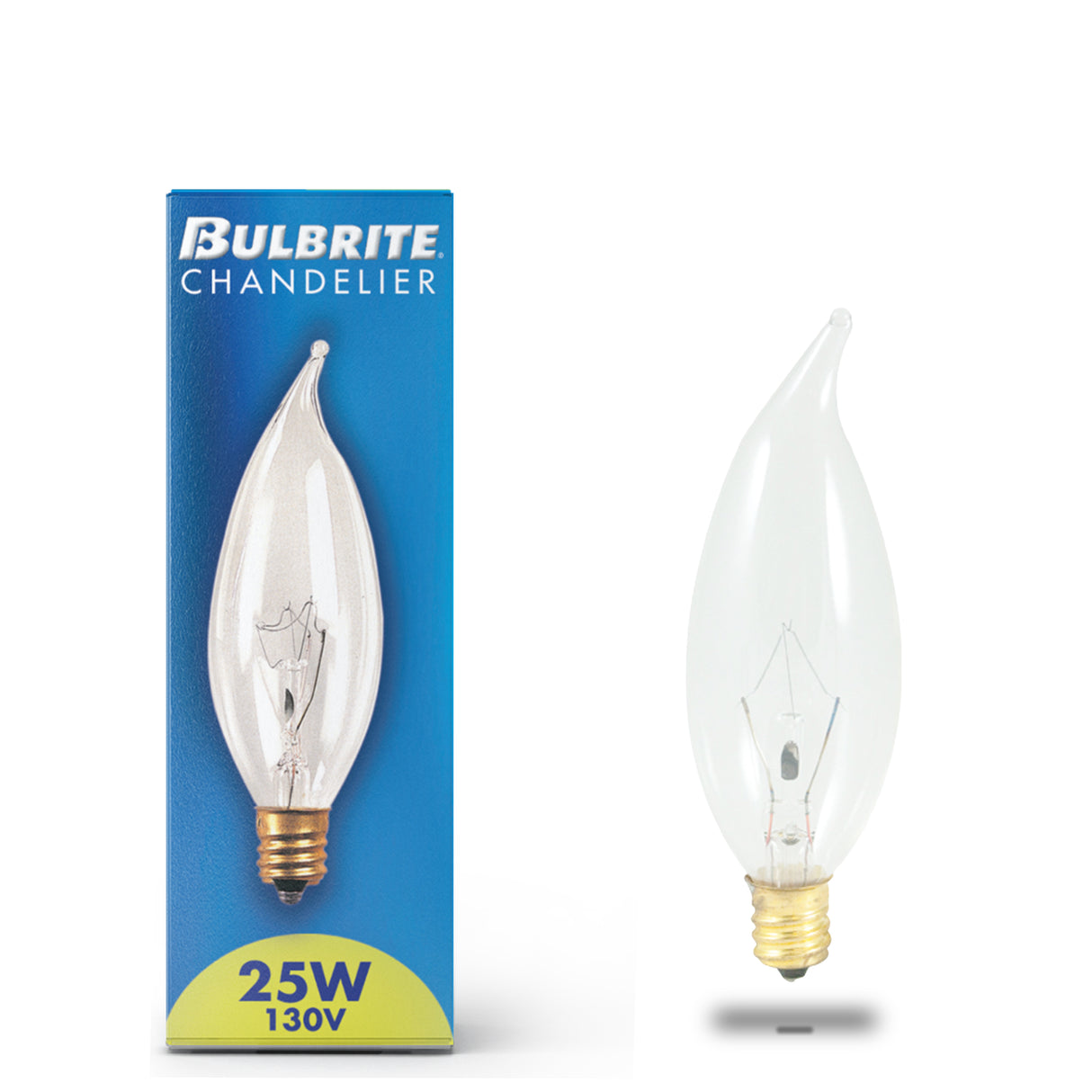 Bulbrite 861187 25W CA10 CLEAR E12 130V-50PK